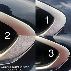 Water-stain restoration before and after